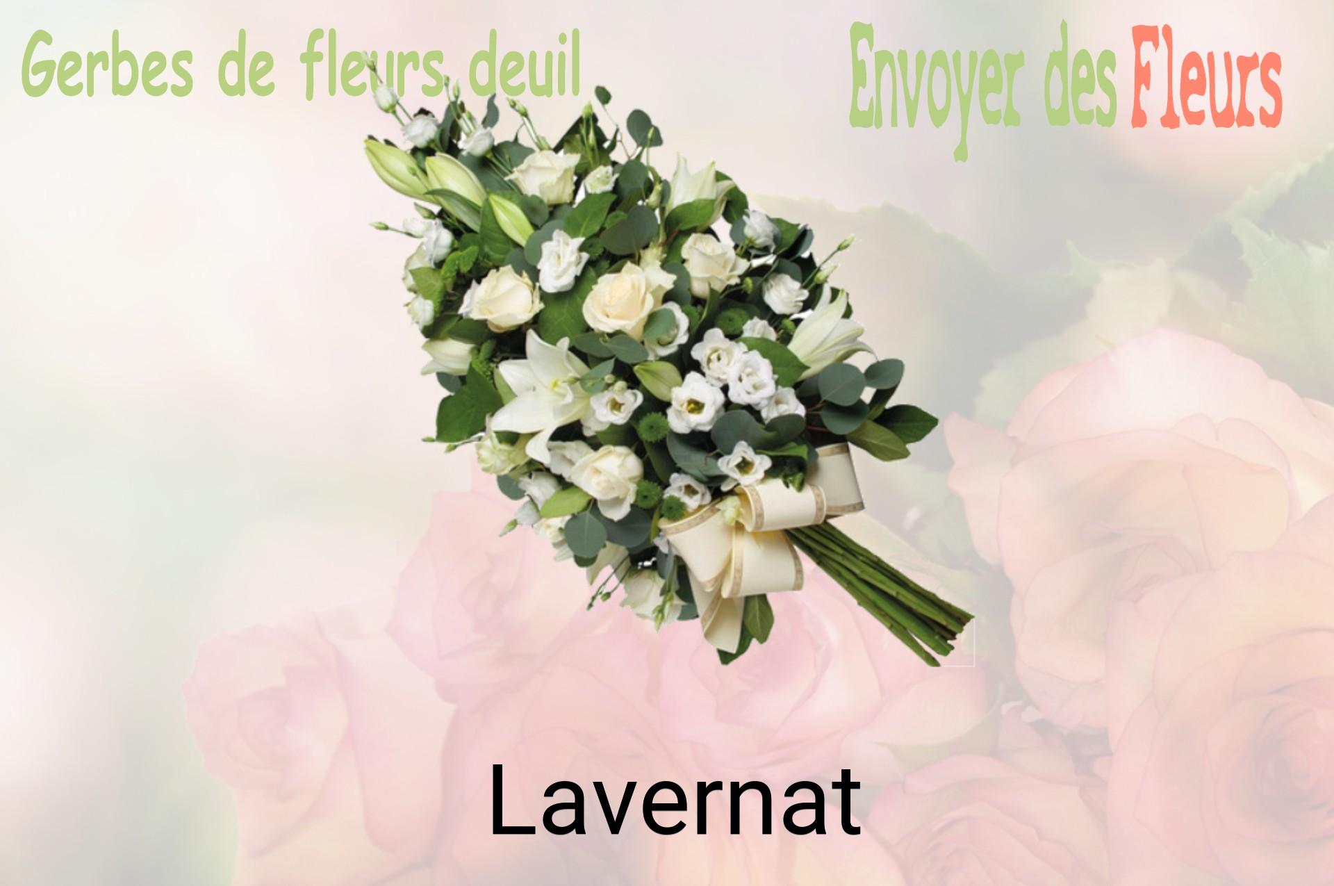 Gerbe de fleurs de deuil livrée à Lavernat